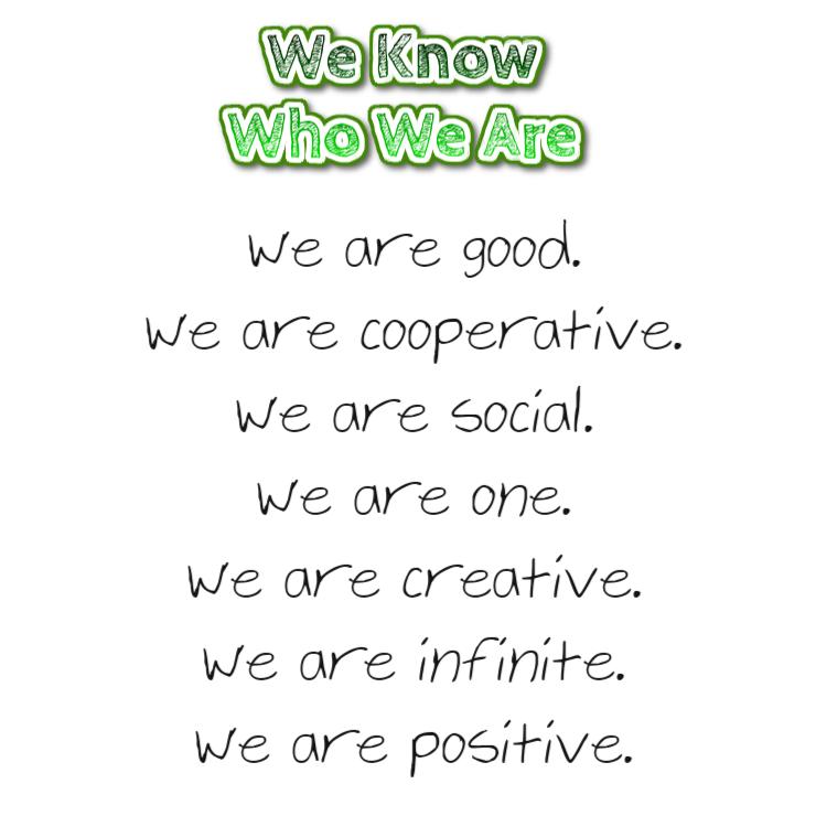 Thoughts create matter we know who we are